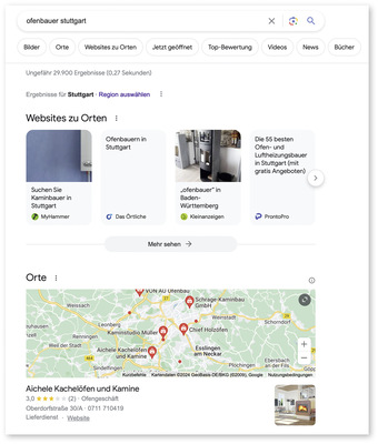 Je prägnanter die Stichworte, desto schneller wird Ihr Unternehmen gefunden. - © Foto: Google
