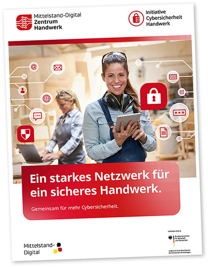 Unter cybersicherheit-handwerk.de finden Sie Informationen, Anregungen und Angebote zum Thema Cybersicherheit, die Ihnen helfen, Ihren Betrieb zu schützen bzw. auf den Ernstfall vorzubereiten. - © Foto: Initiative Cybersicherheit Handwerk